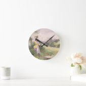 The Milkmaid, 1860 Runde Wanduhr (Zuhause)