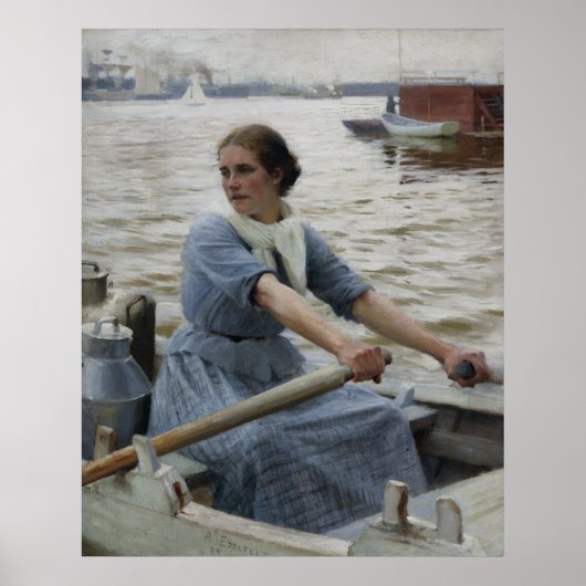 The Milkmaid, 1889 von Albert Edelfelt Poster (Vorne)