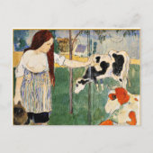 The Milkmaid, beliebtes Gemälde von Paul Gauguin Postkarte (Vorderseite)