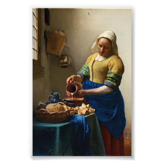 The Milkmaid by Johannes Vermeer Fotodruck (Vorne)