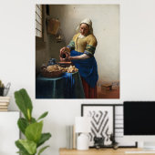The Milkmaid by Johannes Vermeer Poster (Heimbüro)