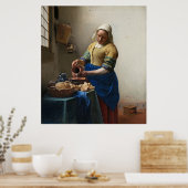 The Milkmaid by Johannes Vermeer Poster (Küche)