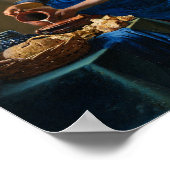 The Milkmaid by Johannes Vermeer Poster (Ecke)