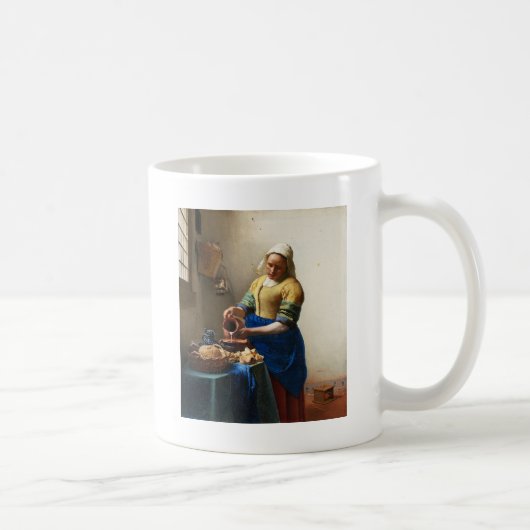 The Milkmaid, Custom gifts. Painting by Vermeer Kaffeetasse (Rechts)