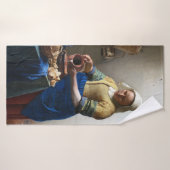 The Milkmaid, Johannes Vermeer, 1657-1658 Badehandtuch (Badehandtuch)
