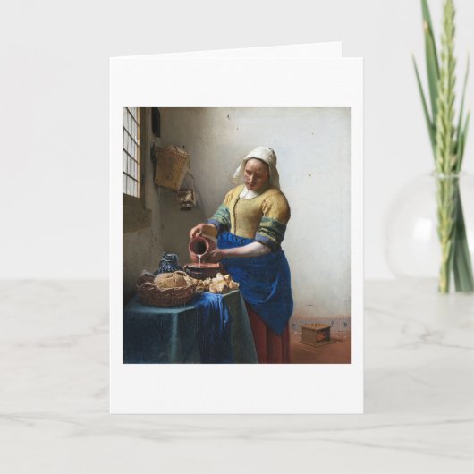 The Milkmaid, Johannes Vermeer, 1657-1658 Karte (Vorderseite)