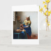 The Milkmaid, Johannes Vermeer, 1657-1658 Karte (Gelbe Blume)