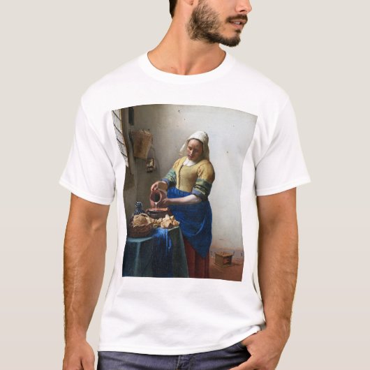 The Milkmaid, Johannes Vermeer, 1657-1658 T-Shirt (Vorderseite)