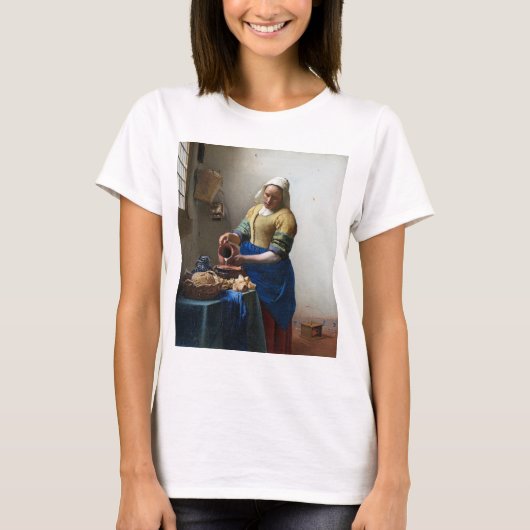 The Milkmaid, Johannes Vermeer, 1657-1658 T-Shirt (Vorderseite)