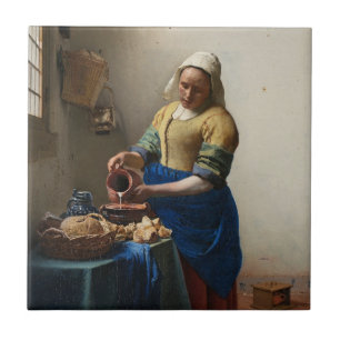 The Milkmaid von Johannes Vermeer, c. 1660  Fliese