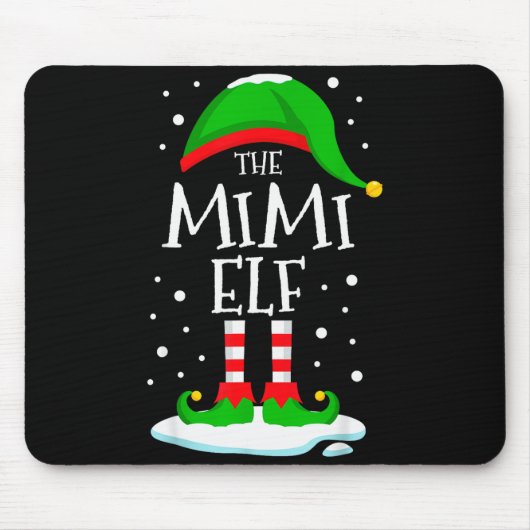 The Mimi Elf Christmas Family Matching Xmas Grandm Mousepad (Vorne)