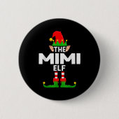 The Mimi Elf Family Christmas Pajama Party Button (Vorderseite)