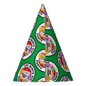 The Mince Pie Party Hat (grün bkgrd) Partyhütchen (Rückseite)