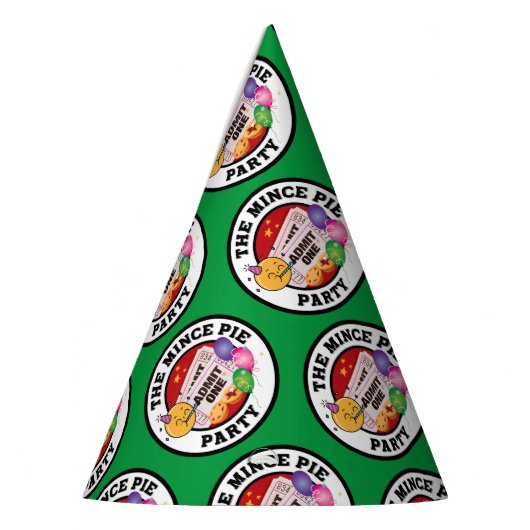 The Mince Pie Party Hat (grün bkgrd) Partyhütchen (Links)