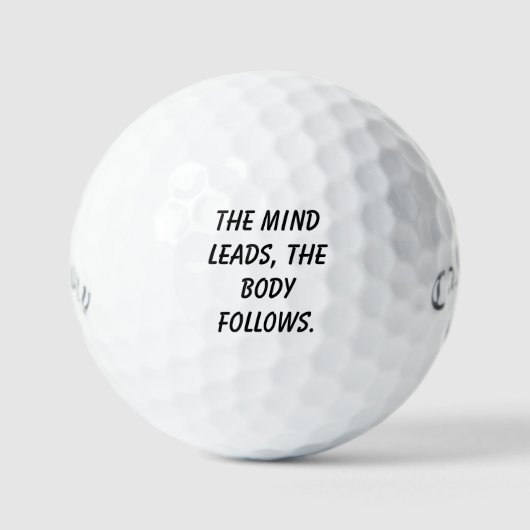 'The Mind Leads, The Body Follows' Visualization  Golfball (Vorderseite)