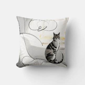 The Minimalist Cat Contemporary Trendy Modern Kissen