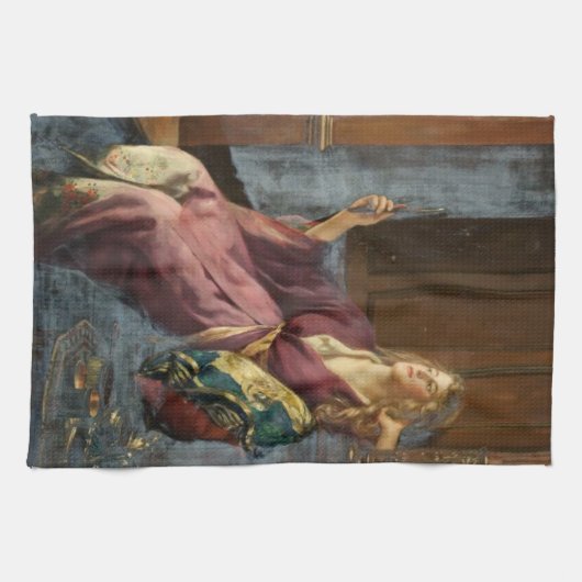 The Minx (by John Collier) Geschirrtuch (Horizontal)