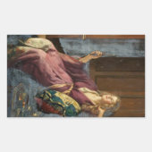 The Minx (by John Collier) Rechteckiger Aufkleber (Vorderseite)