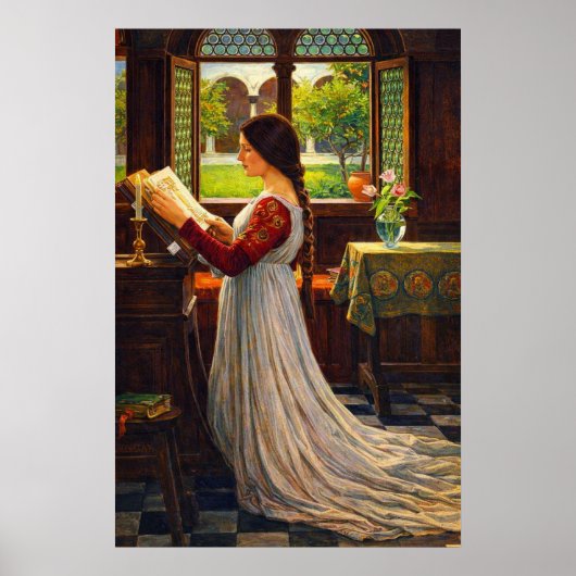 The Missal by John William Waterhouse Poster (Vorne)