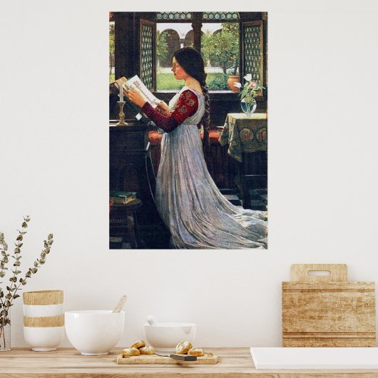 The Missal, von John William Waterhouse - 1902 Poster (Küche)
