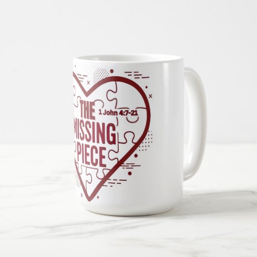 The Missing Piece – Faith Heart Design Kaffeetasse (VorderseiteRechts)