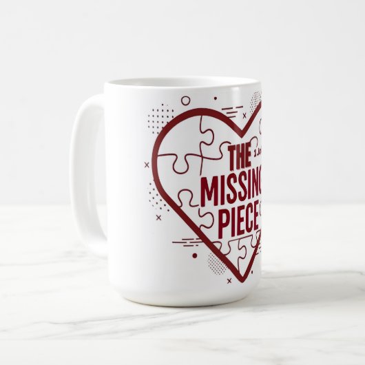 The Missing Piece – Faith Heart Design Kaffeetasse (Vorderseite Links)