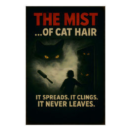 The Mist of Cat Hair Horror Parody Poster