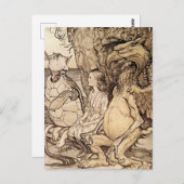"The Mock Turtle's Story" von Arthur Rackham Postkarte (Vorne/Hinten)