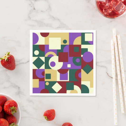 The Modern Art Cubism Squares Circles Appetizer Di Serviette (Beispiel)