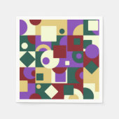 The Modern Art Cubism Squares Circles Appetizer Di Serviette (Vorderseite)
