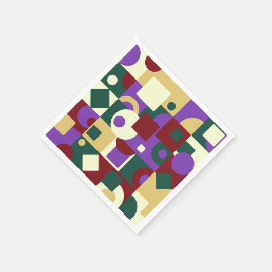 The Modern Art Cubism Squares Circles Appetizer Di Serviette (Ecke)