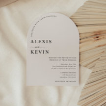 The Modern Neutral Arch Wedding Invitation