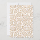 The Modern Paisley Wedding Collection - Brown Einladung (Rückseite)