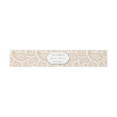 The Modern Paisley Wedding Collection - Brown Einladungsbanderole (Flach)