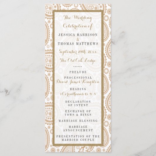 The Modern Paisley Wedding Collection - Brown Programm (Vorderseite)