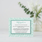 The Modern Paisley Wedding Collection - Green Begleitkarte (Stehend Vorderseite)