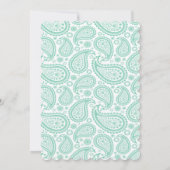 The Modern Paisley Wedding Collection - Green Einladung (Rückseite)