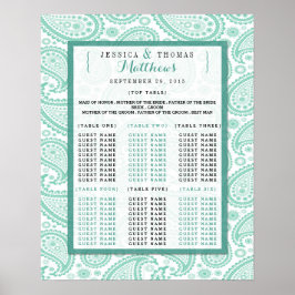 The Modern Paisley Wedding Collection - Green Poster