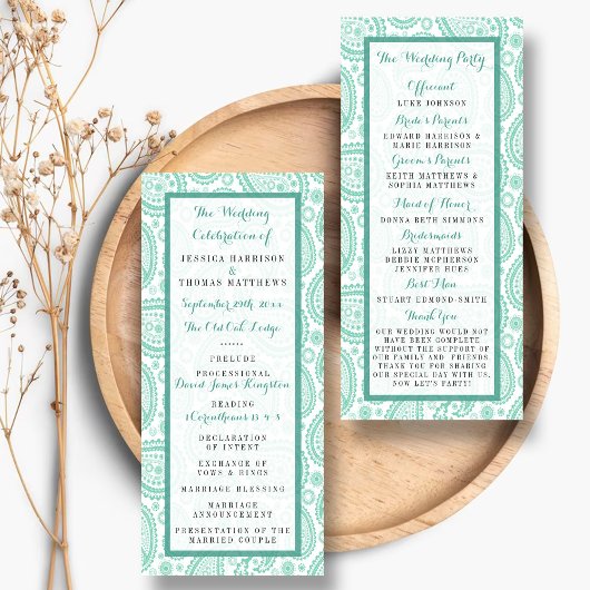 The Modern Paisley Wedding Collection - Green Programm