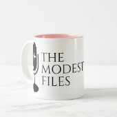 The Modesty Files - Mug Zweifarbige Tasse (Vorderseite Links)