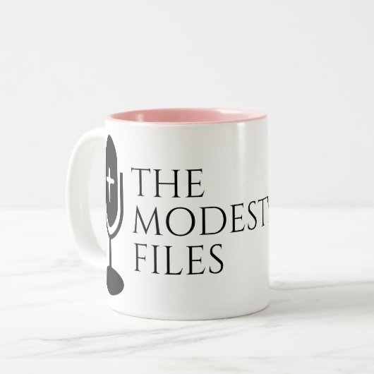 The Modesty Files - Mug Zweifarbige Tasse (Vorderseite Links)
