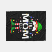 The Mom Elf Christmas Family Pajama Party Fleecedecke (Vorderseite (Horizontal))