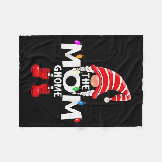 The Mom Gnome Christmas Matching Pajama  Fleecedecke (Vorderseite (Horizontal))