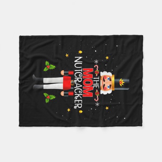 The Mom Nutcracker Group Matching Family Christmas Fleecedecke (Vorderseite (Horizontal))