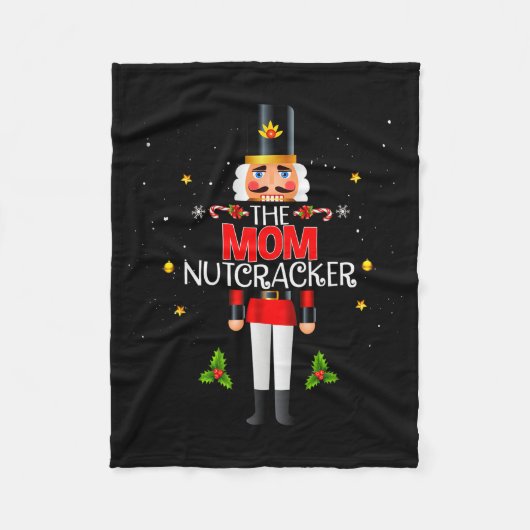 The Mom Nutcracker Group Matching Family Christmas Fleecedecke (Vorderseite)