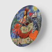 The Mona Lisa Runde Wanduhr (Winkel)