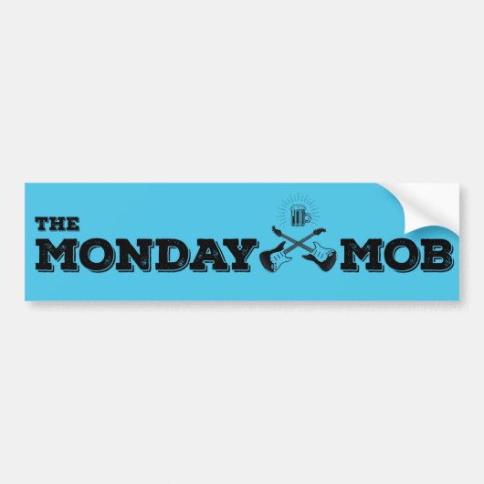 THE MONDAY MOB - Bumper Sticker Autoaufkleber (Vorne)