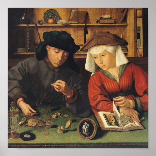 The Money Lender and his Wife, 1514 Poster (Vorne)