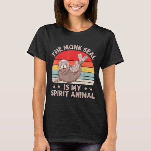 The Monk Seal Is My Srit Animal Caribbean Monk Sea T-Shirt (Vorderseite)