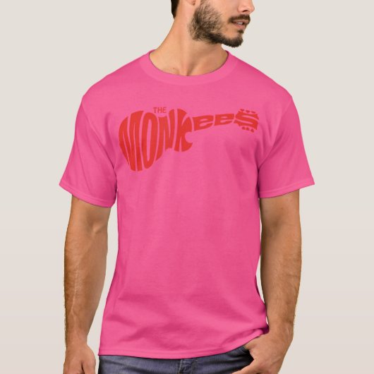 The Monkees Classic Red Guitar Logo White T-Shirt (Vorderseite)
